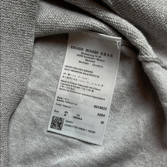 ESCADA SPORT Salofta Sleeveless Sweater Ash Gray - M - Picture 10 of 13